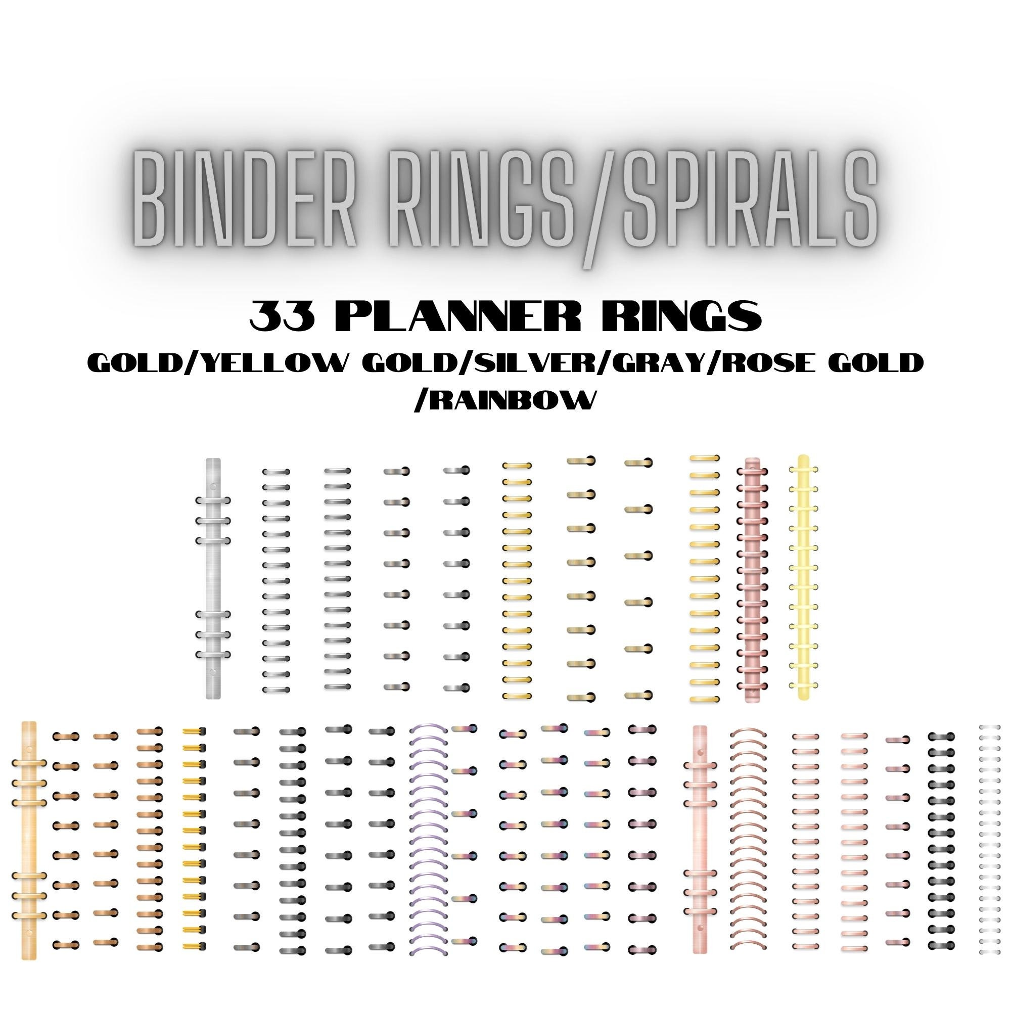 Digital Binder Rings, Digital Planner Rings, Digital Clipart, Digital