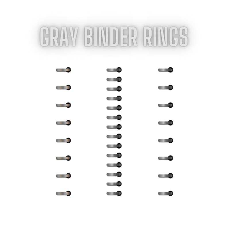 Digital Notebook Rings Digital Binder Rings, Digital Planner Rings, Digital Clipart, Digital ...