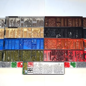 Axis and Allies 1940 Global Organizer - Stores all tokens, air, naval, and ground units - Set of 29 WWII Game Trays - Unofficial Product