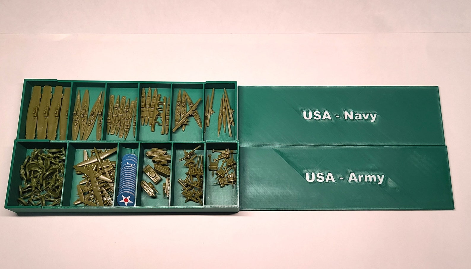 Axis and Allies Organizer // Set of 10 WWII Game Boxes Compatible With