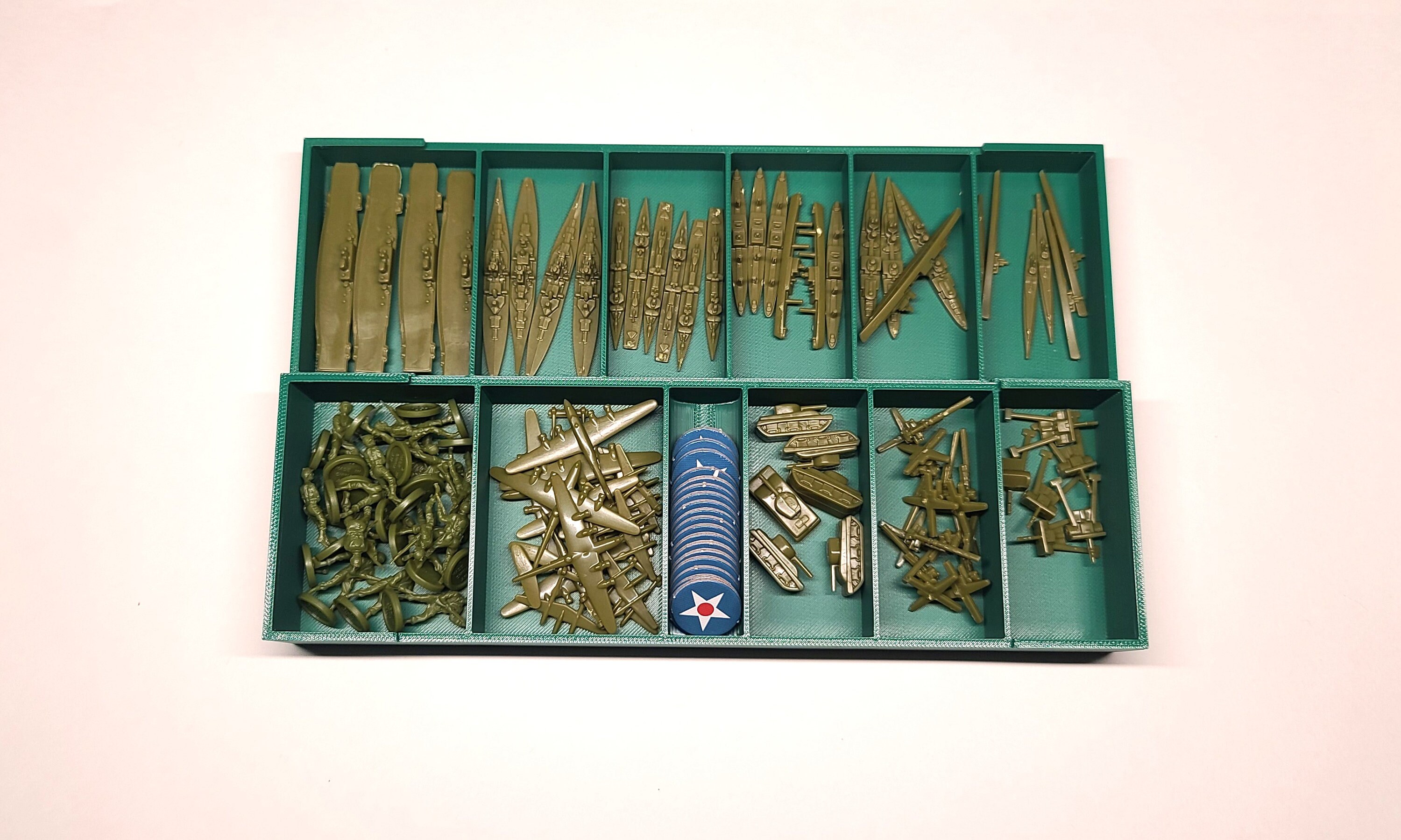 Axis and Allies Organizer // Set of 10 WWII Game Boxes Compatible With