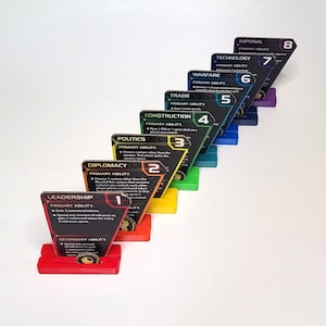 Premium Ti4 strategiekaarthouder en houder voor handelsgoederen // Set van 8 en wordt geleverd in meerdere kleuren // Twilight Imperium 4 strategiekaarthouder