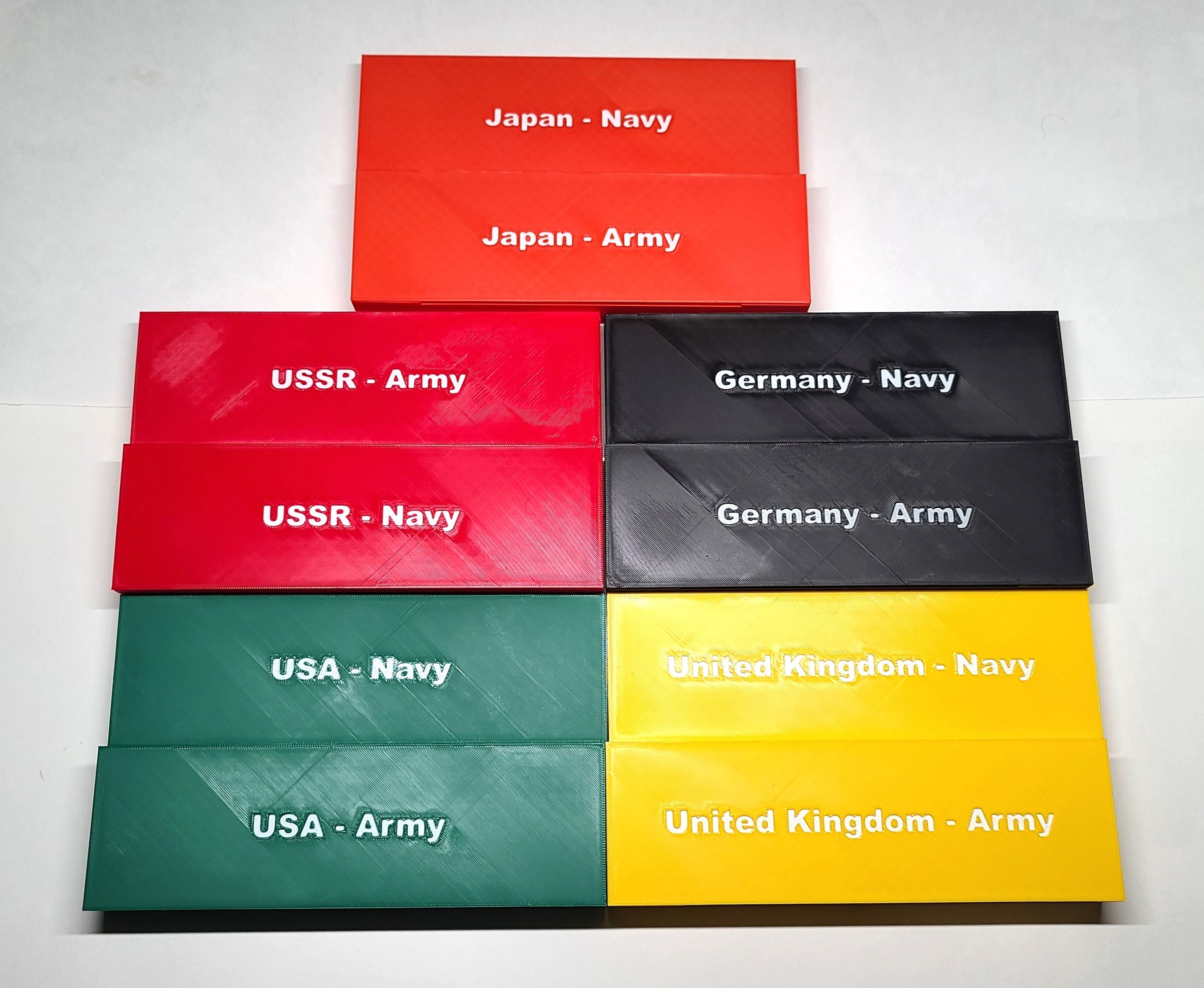 Axis and Allies Organizer // Set of 10 WWII Game Boxes Compatible With
