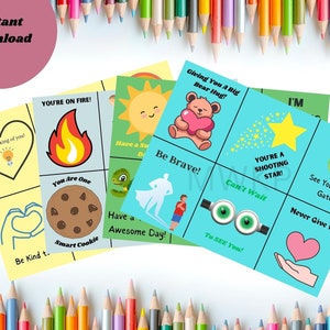 Druckbare Lunchbox Notizen I Karten für Kinder I Süße Karten für Kinder I Positive Notizen für Kinder I Valentinstag für Kinder I Liebesnotizen