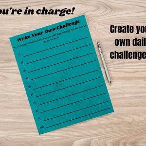 Printable OCD Challenge Guide, OCD Journal Sheet, Daily Planner for OCD ...