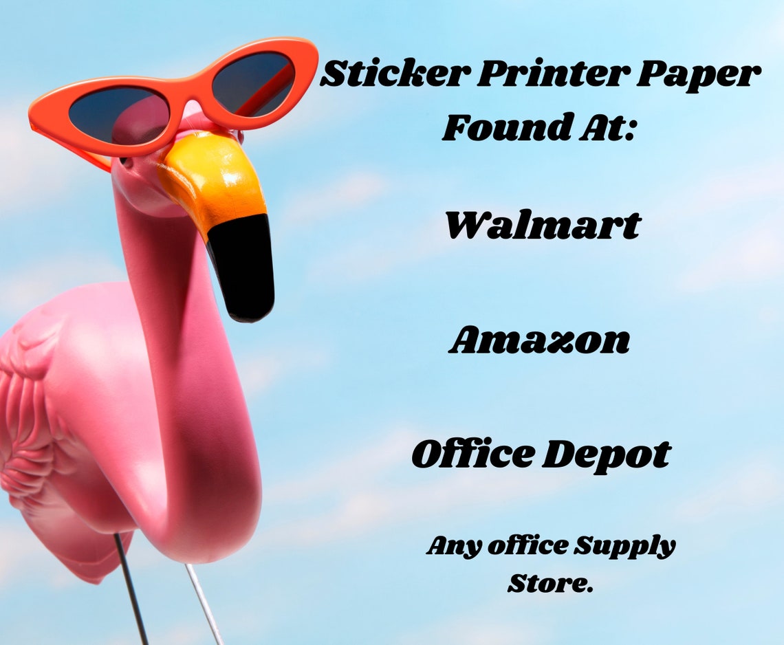 Custom Printable Flamingo Stickers I Tropical Stickers I Beach Stickers ...