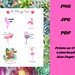 Custom Printable Flamingo Stickers I Tropical Stickers I Beach Stickers ...