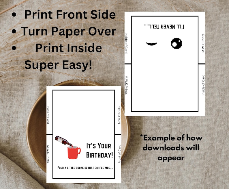 Printable Birthday Card I Funny Birthday Card for Adults I - Etsy