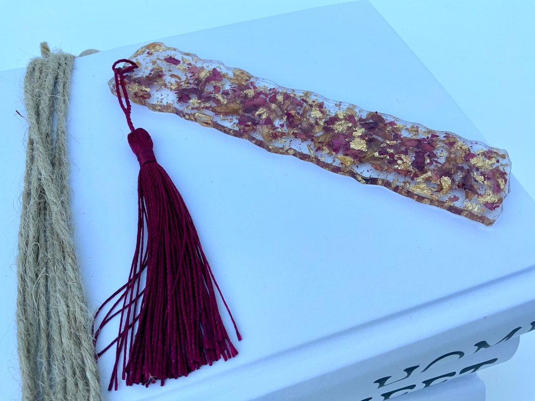 Resin Roses Bookmark Pressed Flowers Bookmark Real Flowers Bookmark