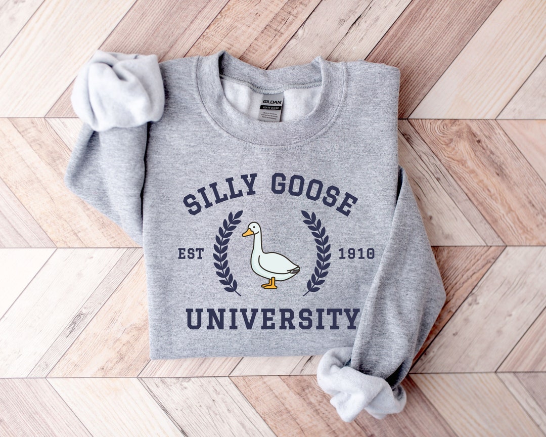 Silly Goose University Crewneck Sweatshirt,unisex Silly Goose