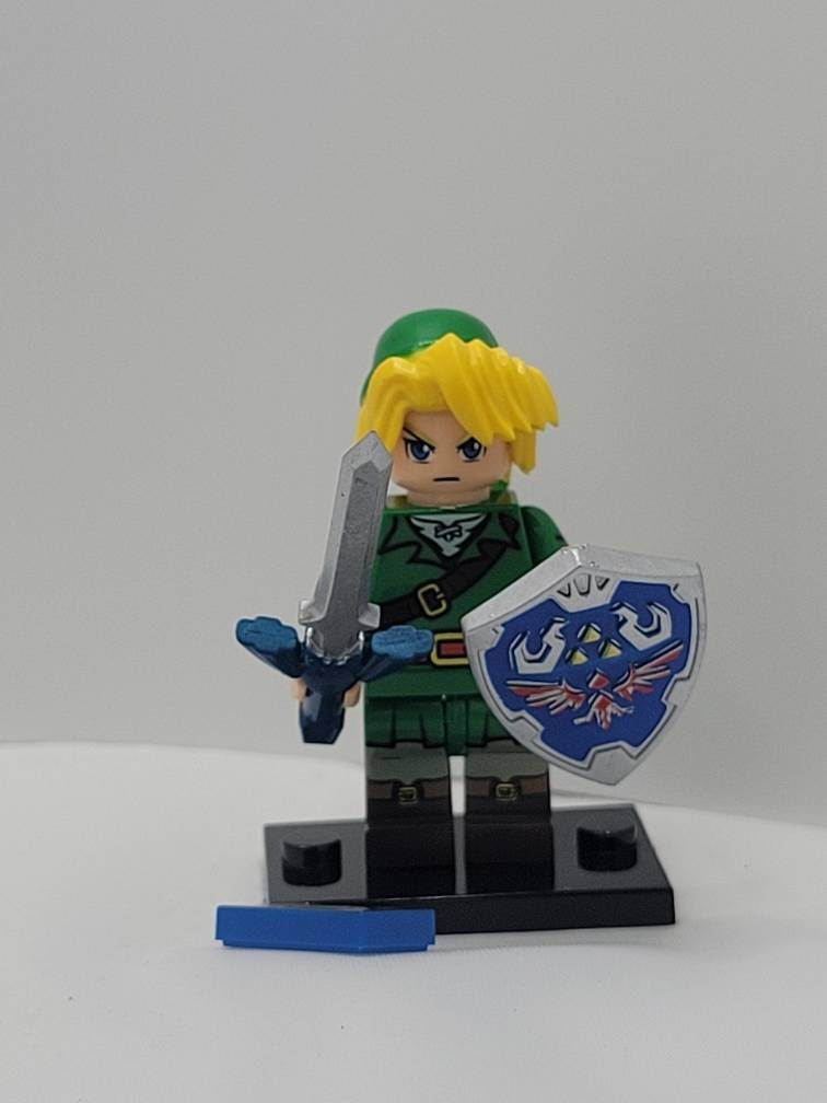 Legend of Zelda Link Minifigure Lego Compatible Custom Minifig Etsy
