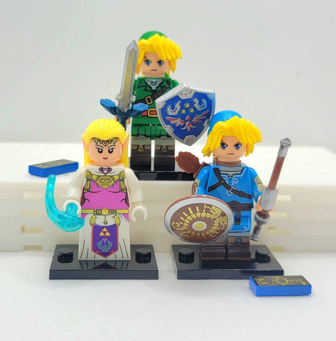 Legend of Zelda Link Minifigure Lego Compatible Custom Minifig Etsy