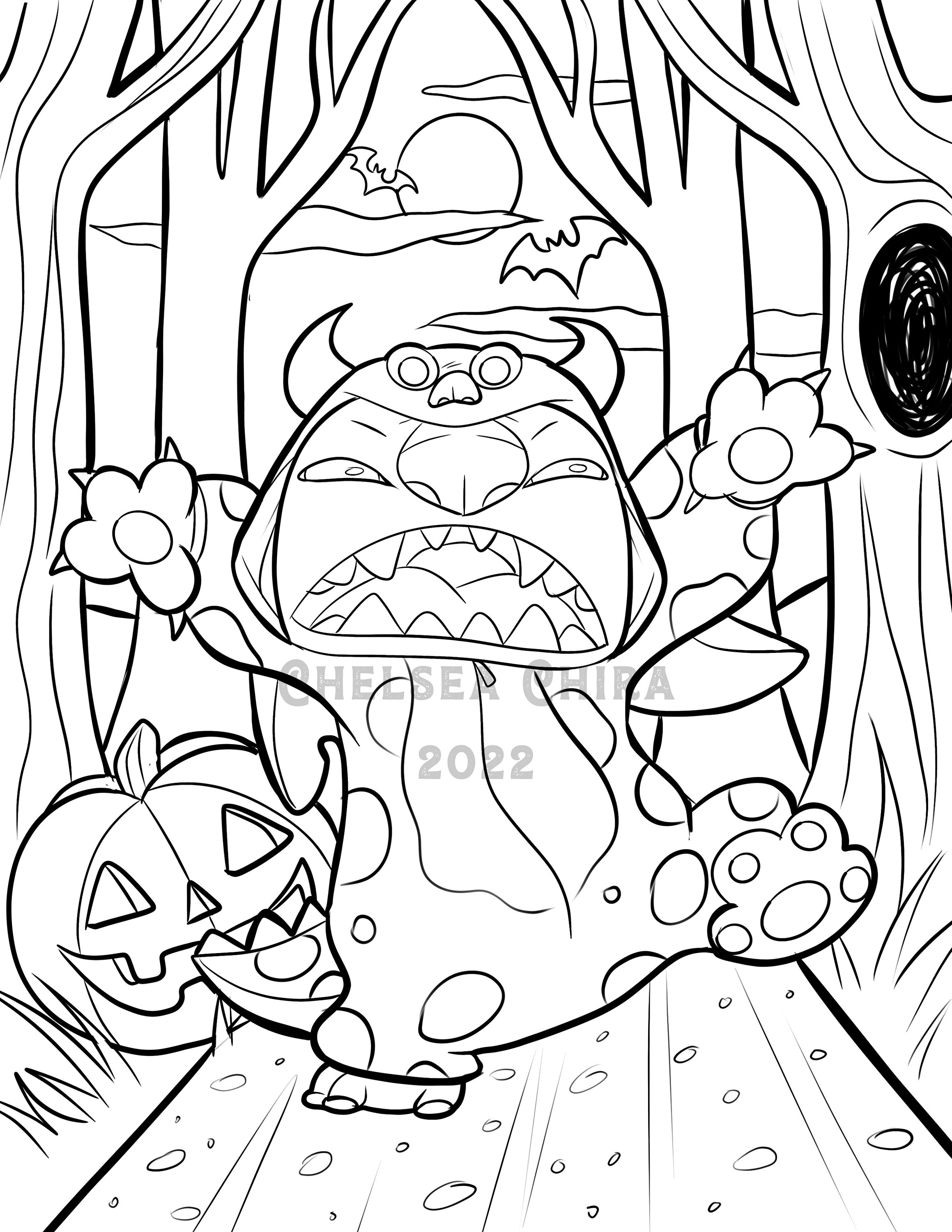 Free Halloween Coloring Pages - Makenstitch