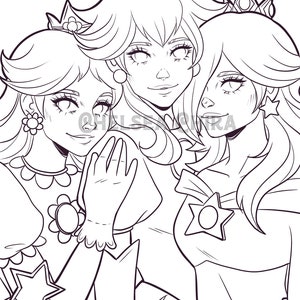 Mario Princess Coloring Sheet