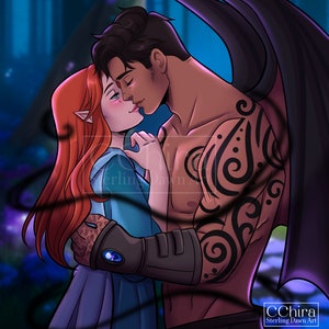 Gwyn and Azriel Art Print