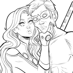 Starfire and Robin