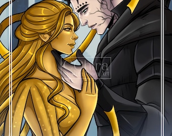Auren and Slade Gold Foil Art Print - 5x7"