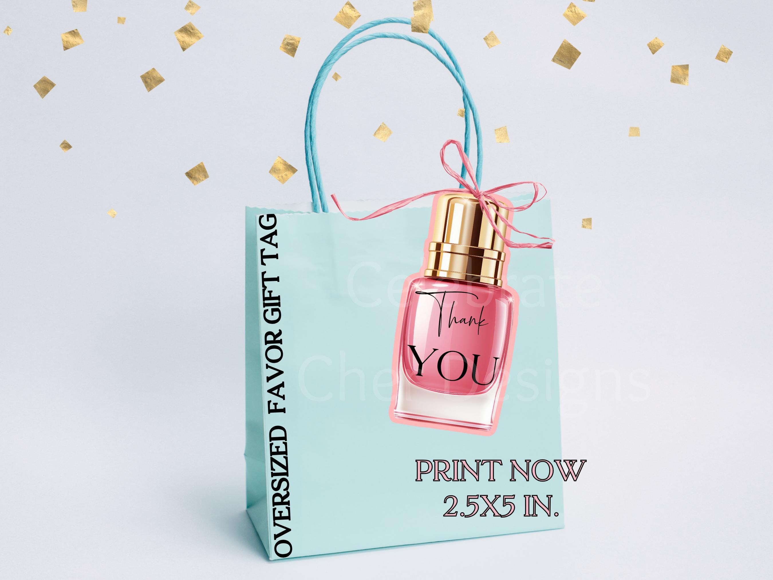 Thank You Favor Gift Tags - Spa Party Nail Polish Thank You Favor Gift Tags - Spa Party Nail Polish
