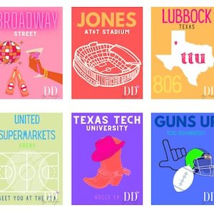 Preppy Texas Tech Wall Art