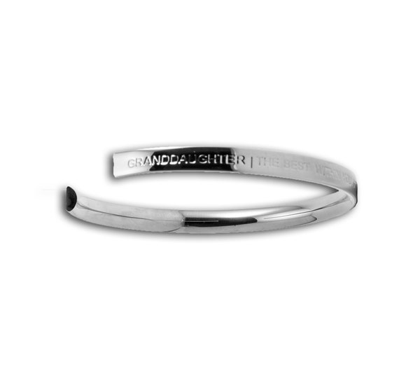 Granddaughter bracelet with 2024 two personalized engravings