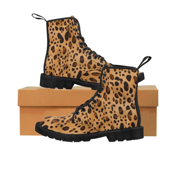 Cheetah Print Boots - Etsy