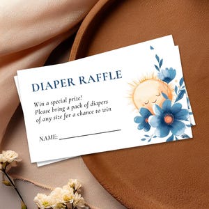Here Comes The Son babyshower luierloterij | Hier komt de zoon luierloterij | Zon schattige luierloterij A75