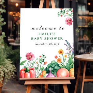 Locally Grown Farmers Market Baby Shower Welcome Sign | Locally Grown Baby Sign | Farmers Market Baby Shower Welcome Sign A79