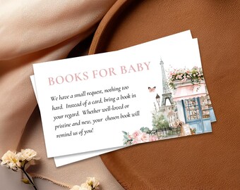 Livros para bebê Bonjour Bébé: Cartão de chá de bebê francês de Paris A77