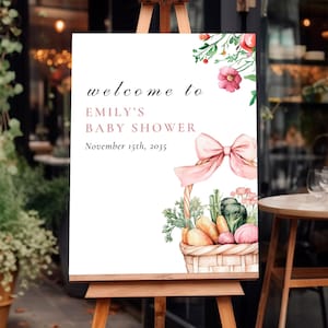 Locally Grown Farmers Market Baby Shower Welcome Sign | Locally Grown Baby Sign | Farmers Market Baby Shower Welcome Sign A80