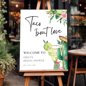 Taco Bout Liebe Brautparty Willkommensschild | Margarita Fiesta Brautparty Willkommensschild | Tequila Fiesta Brautparty Willkommensschild A39