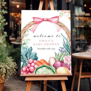 Locally Grown Farmers Market Baby Shower Welcome Sign | Locally Grown Baby Sign | Farmers Market Baby Shower Welcome Sign A81