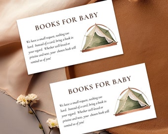 Little Camper Books for Baby Card: Baby Shower Enclosure (Printable File) A17
