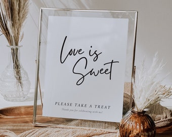 Love is Sweet Bridal Shower Table Sign (Printable File)