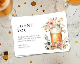Love Is Brewing Bridal Shower Thank You Card (Printable File) A51