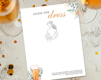 Guess the Dress Love at First Spritz Bridal Shower Game (Printable File) A83