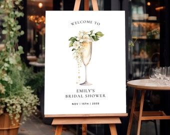 Brunch & Bubbly Bridal Shower Welcome Sign (Digital Download) A32