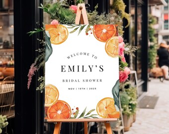 Aperol Spritz Welcome Sign | Love at First Spritz Bridal Shower Welcome Sign | Cocktail Bridal Shower Welcome | Canva Template A02
