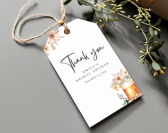 Love is Brewing Bridal Shower Favor Tag: Floral Beer Design (Printable File) A51