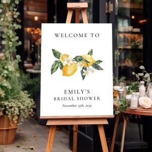Lemon Citrus Main Squeeze Bridal Shower Welcome Sign | She Found Her Main Squeeze Welcome Sign | Main Squeeze Bridal Shower Sign A10