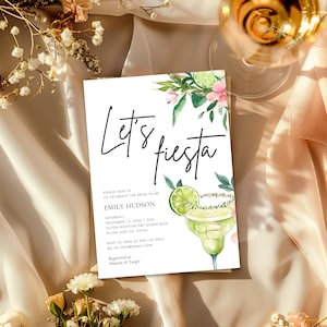 Lassen Sie uns Fiesta-Brautparty-Einladung | Mexikanische Fiesta-Brautparty-Einladung | Margarita Tequila Brautparty-Einladung A39