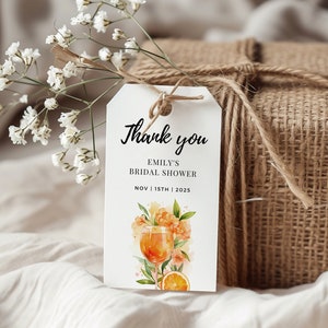 Étiquette-cadeau de douche nuptiale Aperol Spritz | Étiquette de cadeau de douche nuptiale Love at First Spritz | Étiquette de cadeau de douche nuptiale cocktail Spritz Aperol A34