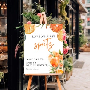 Aperol Spritz Bridal Shower Welcome Sign