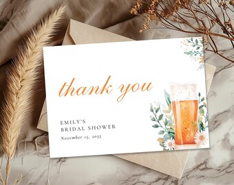Love Is Brewing Bridal Shower Thank You Card (Canva Template) A83