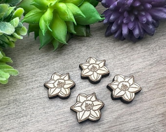 Daffodil Flower Wood Pieces