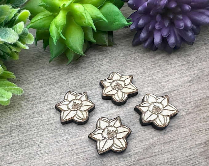 Daffodil Flower Wood Pieces