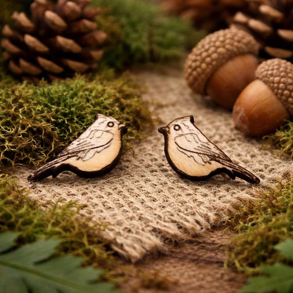 Titmouse Bird Jewelry Wood Blanks
