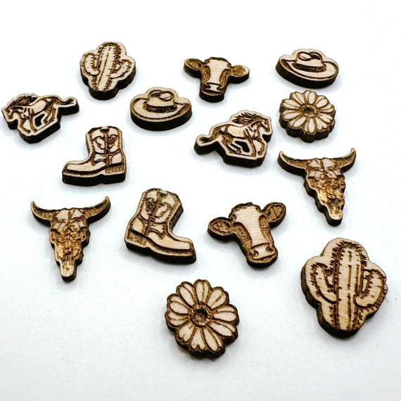Laser Cut Wood Western Charms: Cowboy Cowgirl Jewelry Making