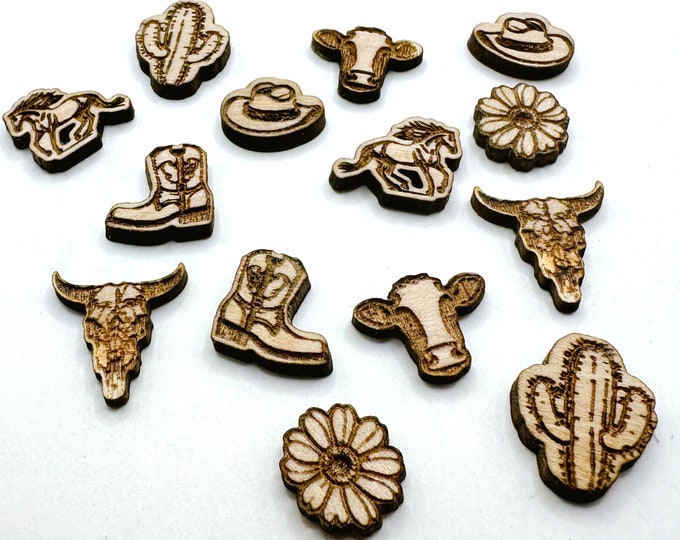 Laser Cut Wood Western Charms: Cowboy Cowgirl Jewelry Making