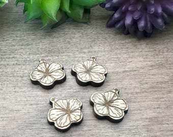 Hibiscus Flower Wood Pieces
