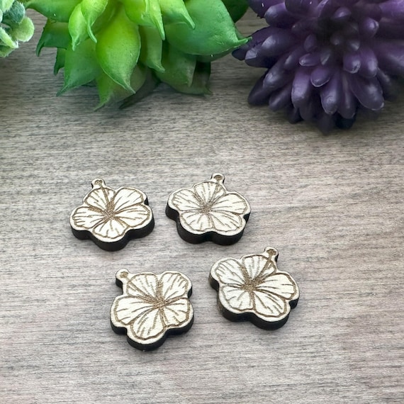 Hibiscus Flower Wood Pieces